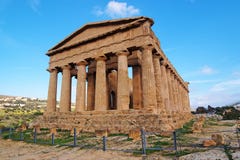 Concordia Temple In Agrigento, Sicily, Italy Royalty Free Stock Images