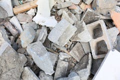 Concrete Blocks and other Wasted Stones in Landfill royalty free stock photos Concrete Blocks and other Wasted Stones in Landfill royalty free stock photos