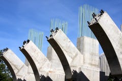Concrete Bridge Supports Royalty Free Stock Photo Concrete Bridge Supports Royalty Free Stock Photo