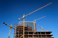 Concrete highrise construction site stock photo Concrete highrise construction site stock photo