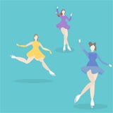 Concurrence de filles de patinage de glace illustration stock Concurrence de filles de patinage de glace illustration stock