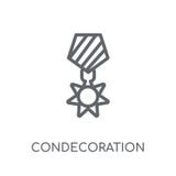 Condecoration linear icon. Modern outline Condecoration logo con royalty free illustration Condecoration linear icon. Modern outline Condecoration logo con royalty free illustration