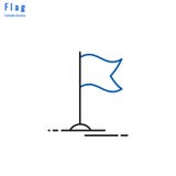 ?cone da bandeira, bandeira da competi??o, marco mili?rio do neg?cio, sucesso, linha fina curso edit?vel ilustração do vetor ?cone da bandeira, bandeira da competi??o, marco mili?rio do neg?cio, sucesso, linha fina curso edit?vel ilustração do vetor