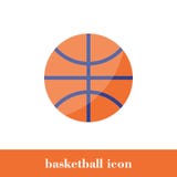 ?cone do basquetebol Estilo liso Bola ilustração stock ?cone do basquetebol Estilo liso Bola ilustração stock