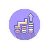 ?cone do neg?cio do crescimento ou do sucesso comercial ou do aumento ?cone limpo do crescimento do neg?cio do vetor com moeda e ilustração stock ?cone do neg?cio do crescimento ou do sucesso comercial ou do aumento ?cone limpo do crescimento do neg?cio do vetor com moeda e ilustração stock