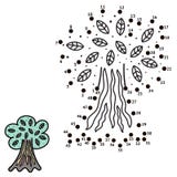 Conecte os pontos e tire uma ?rvore ilustração do vetor Conecte os pontos e tire uma ?rvore ilustração do vetor