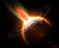 Conecte a tierra el acontecimiento total del día del juicio final de la extinción de un cometa ilustración del vector Conecte a tierra el acontecimiento total del día del juicio final de la extinción de un cometa ilustración del vector