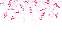 Confeti rosado de las cintas con verano descendente de los puntos de la tinta de la dispersión más allá ilustración del vector Confeti rosado de las cintas con verano descendente de los puntos de la tinta de la dispersión más allá ilustración del vector