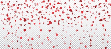 Confetti сердца лепестков валентинок падая на прозрачную предпосылку Зацветите лепесток в форме confetti сердца на день ` s женщи иллюстрация штока Confetti сердца лепестков валентинок падая на прозрачную предпосылку Зацветите лепесток в форме confetti сердца на день ` s женщи иллюстрация штока