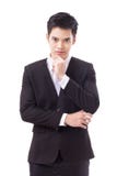 Confident businessman thinking crossing his arms Stock Image Confident businessman thinking crossing his arms Stock Image