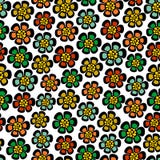 Configuration sans joint avec des fleurs de bande dessinée illustration stock Configuration sans joint avec des fleurs de bande dessinée illustration stock
