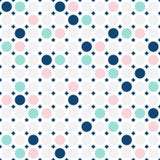 Configuration sans joint de cercles colorés Texture simple de points Rose, marine Configuration de chéri illustration stock Configuration sans joint de cercles colorés Texture simple de points Rose, marine Configuration de chéri illustration stock