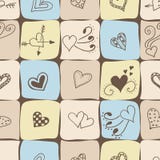 Configuration sans joint pour le jour de Valentines Tissu de toile avec coeurs illustration stock Configuration sans joint pour le jour de Valentines Tissu de toile avec coeurs illustration stock