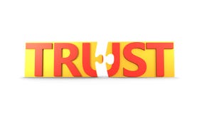 Confunda partes com palavra CONFIANÇA, ilustração 3D Fotos de Stock Confunda partes com palavra CONFIANÇA, ilustração 3D Fotos de Stock