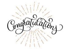 Congratulations calligraphy vector Hand written text. Lettering. Calligraphic banner