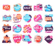 Conjunto de escrituras de la etiqueta modernas de la venta stock de ilustración Conjunto de escrituras de la etiqueta modernas de la venta stock de ilustración