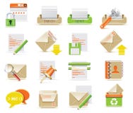 Conjunto del icono del email del vector libre illustration Conjunto del icono del email del vector libre illustration