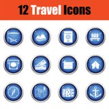 Conjunto del icono del recorrido stock de ilustración Conjunto del icono del recorrido stock de ilustración
