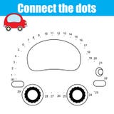 Connect the dots numbers children educational game. Printable worksheet activity. Connect the dots children educational drawing game . Dot to dot by numbers game vector illustration Connect the dots numbers children educational game. Printable worksheet activity. Connect the dots children educational drawing game . Dot to dot by numbers game vector illustration