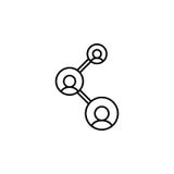 Connection, teamwork icon on white background. Can be used for web, logo, mobile app, UI, UX stock illustration Connection, teamwork icon on white background. Can be used for web, logo, mobile app, UI, UX stock illustration