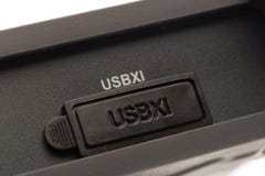 Connettore dell'input di USB X1 dell'oscilloscopio del segnale numerico fotografia stock libera da diritti Connettore dell'input di USB X1 dell'oscilloscopio del segnale numerico fotografia stock libera da diritti