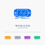 Console, device, game, gaming, psp 5 Color Glyph Web Icon Template isolated on white. Vector illustration stock illustration Console, device, game, gaming, psp 5 Color Glyph Web Icon Template isolated on white. Vector illustration stock illustration