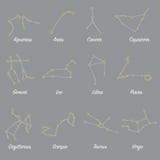 Constelaciones de muestras de la astrología para el horóscopo libre illustration Constelaciones de muestras de la astrología para el horóscopo libre illustration