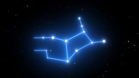 Constelación del virgo en un fondo hermoso de la noche estrellada stock de ilustración Constelación del virgo en un fondo hermoso de la noche estrellada stock de ilustración