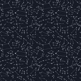 Constellations On Dark Background Pattern Stock Images