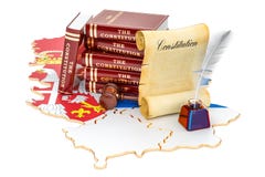 Constituição do conceito da Sérvia, rendição 3D ilustração royalty free Constituição do conceito da Sérvia, rendição 3D ilustração royalty free
