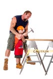 Construcción de enseñanza del hijo del padre Construcción de enseñanza del hijo del padre
