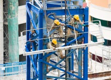 Constructing Tower Crane Extension Royalty Free Stock Photo