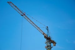 Crane works on construction site stock image Crane works on construction site stock image