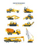 Construction machines, trucks, vehicles for transportation, asphalt, concrete mixing, crane. Royalty Free Stock Photography Construction machines, trucks, vehicles for transportation, asphalt, concrete mixing, crane. Royalty Free Stock Photography