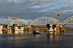 Construction Of The Bridge Stock Photo