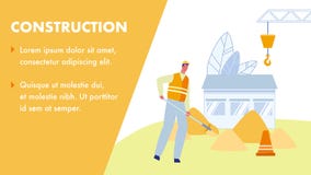 Construction Vector Web Banner with Text Space stock illustration Construction Vector Web Banner with Text Space stock illustration