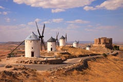 consuegra grodowi wiatraczki Spain obrazy royalty free consuegra grodowi wiatraczki Spain obrazy royalty free