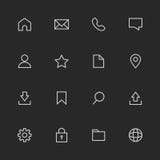 Contact website icons stock vector set white stroke on grey background royalty free illustration Contact website icons stock vector set white stroke on grey background royalty free illustration
