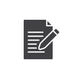 Contacte o vetor do ícone do formulário, escreva, edite o sinal liso enchido ilustração stock Contacte o vetor do ícone do formulário, escreva, edite o sinal liso enchido ilustração stock