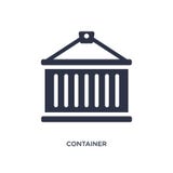containerpictogram op witte achtergrond Eenvoudige elementenillustratie van levering en logistisch concept stock illustratie containerpictogram op witte achtergrond Eenvoudige elementenillustratie van levering en logistisch concept stock illustratie