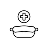Conteiner för medicinska hjälpmedel gears symbolen stock illustrationer Conteiner för medicinska hjälpmedel gears symbolen stock illustrationer