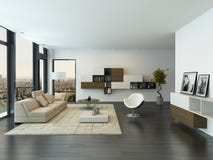 Contemporary living room loft interior stock photography Contemporary living room loft interior stock photography