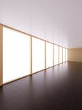 Modern Empty Minimalistic Interior Of Exhibition With