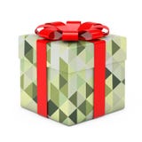 Contenitore di regalo astratto di Olive Green Polygon Geometric Textured con Re illustrazione vettoriale Contenitore di regalo astratto di Olive Green Polygon Geometric Textured con Re illustrazione vettoriale