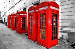Contenitori di telefono di Londra fotografie stock Contenitori di telefono di Londra fotografie stock