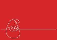 Continuous Line Drawing Of Santa Claus Head Stock Vector