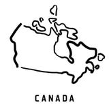 Contour de carte de Canada illustration libre de droits Contour de carte de Canada illustration libre de droits