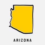 Contour de carte de l'Arizona illustration stock Contour de carte de l'Arizona illustration stock
