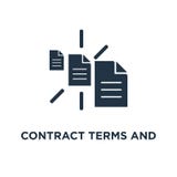 contract terms and conditions icon. document paper, thin stroke concept symbol design, creative writing, storytelling, read brief vector illustration contract terms and conditions icon. document paper, thin stroke concept symbol design, creative writing, storytelling, read brief vector illustration