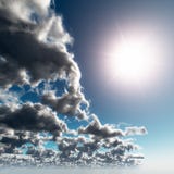Contrast Sun And Cloudy Royalty Free Stock Photos